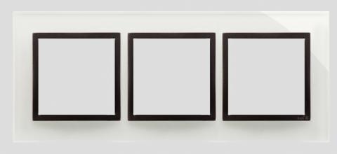 Ramme 3 modul vandret. Glas. Stormy Cloud.