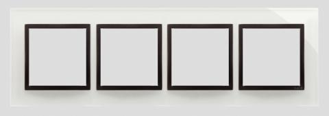 Ramme 4 modul vandret. Glas. Stormy Cloud.