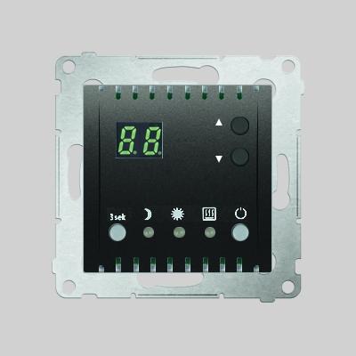 Multi termostat. 1pol 16A. Antracit