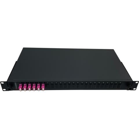 ECS 19 ODF Fiberpanel 1He 6xLC Duplex OM4 - komplet (Pre fix)