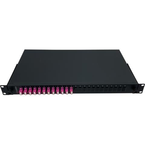 ECS 19 ODF Fiberpanel 1He 12xLC Duplex OM4 - komplet (Pre fix)