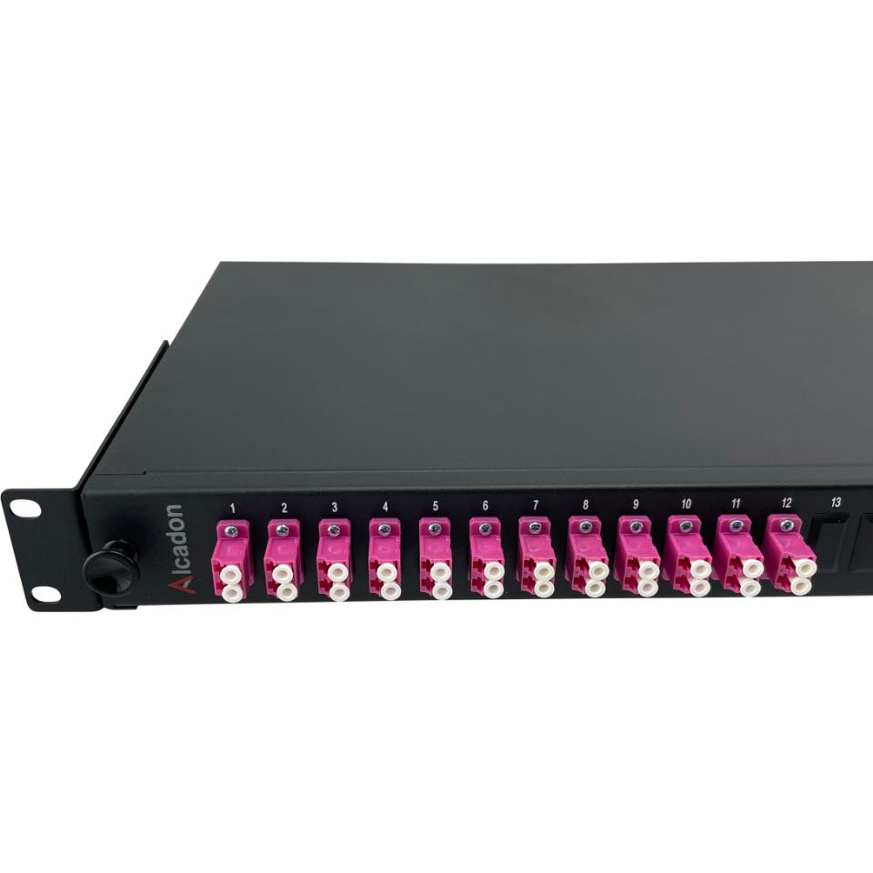 ECS 19 ODF Fiberpanel 1He 12xLC Duplex OM4 - komplet (Pre fix)
