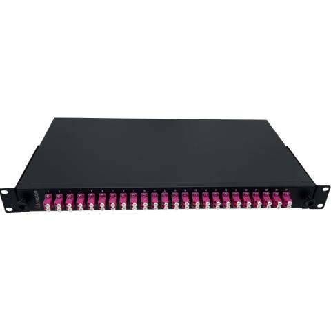 ECS 19 ODF Fiberpanel 1He 24xLC Duplex OM4 - komplet (Pre fix)