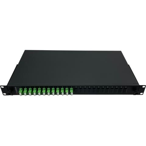 ECS 19 ODF Fiberpanel 1He 12xLC/APC Duplex SM - komplet (Pre fix)