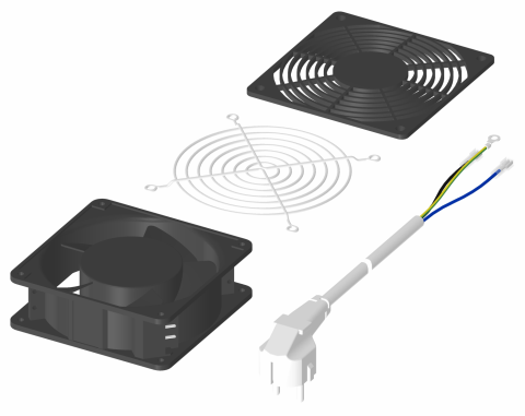 ENOC Ventilator 230V. 8W inkl. gitter.