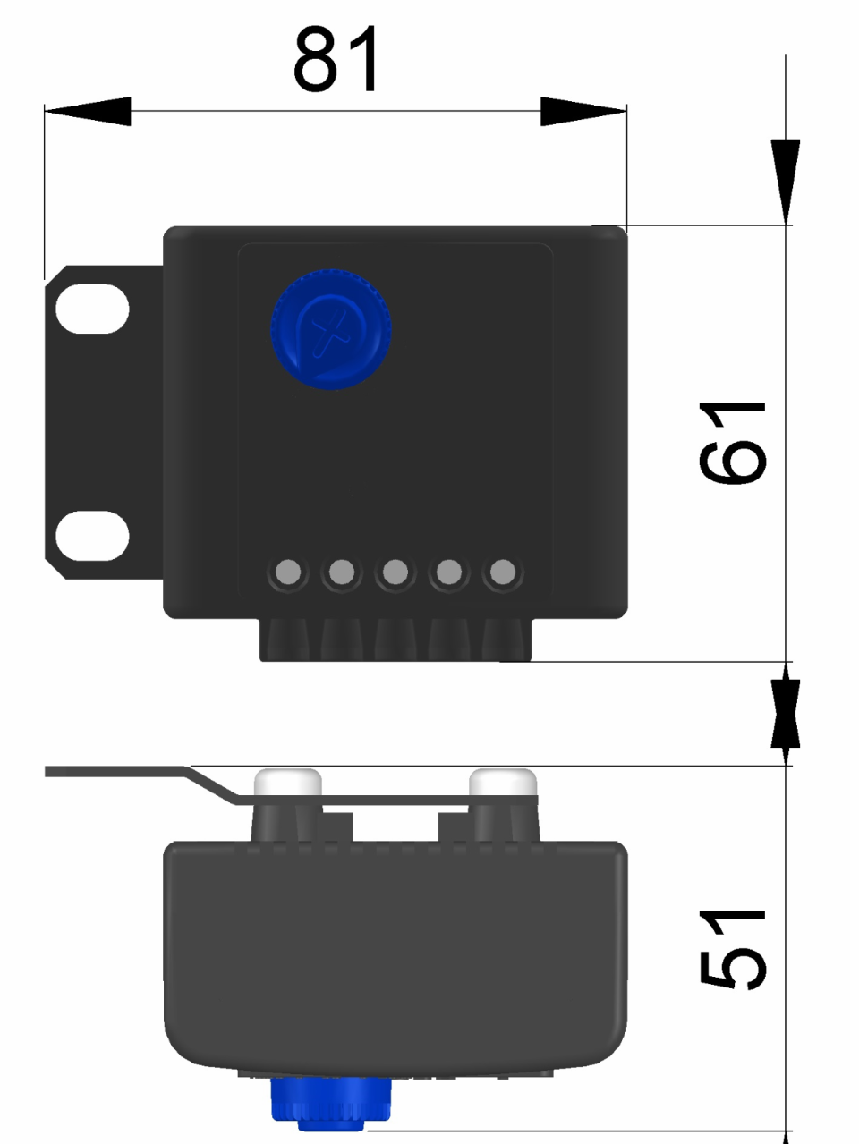 ENOC Thermostat TS. Til ventilator. 16A