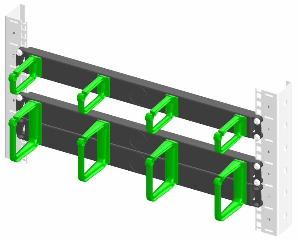 ENOC Kabelguide 19'' Hybrid. 4 bøjler