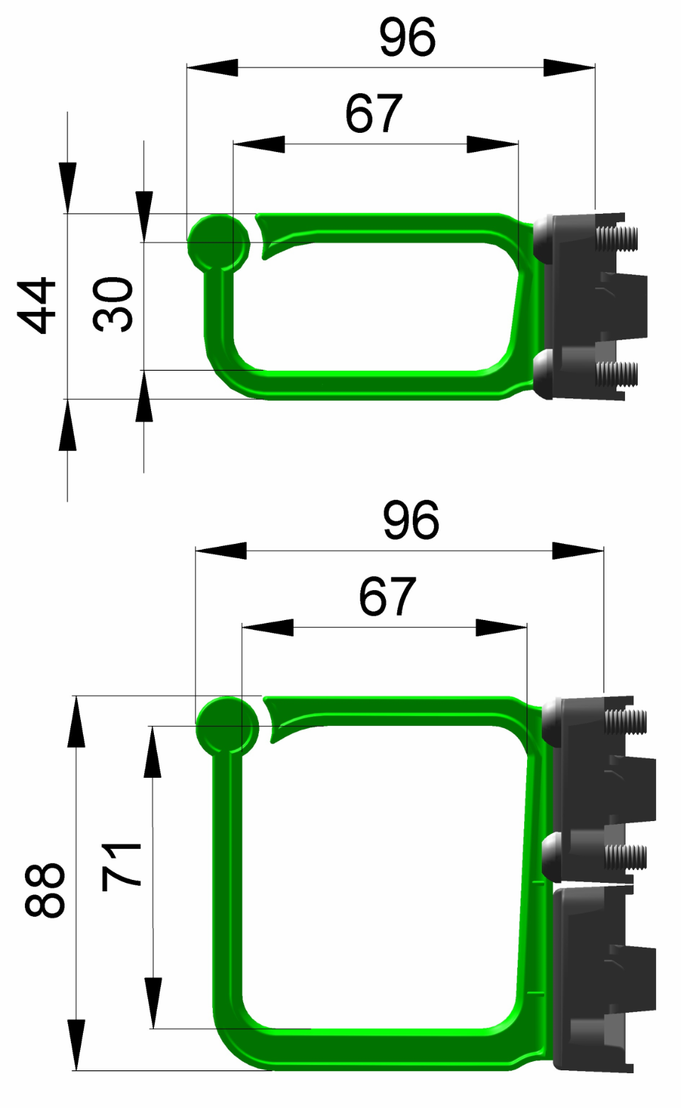 ENOC Kabelguide 19'' Hybrid. 4 bøjler