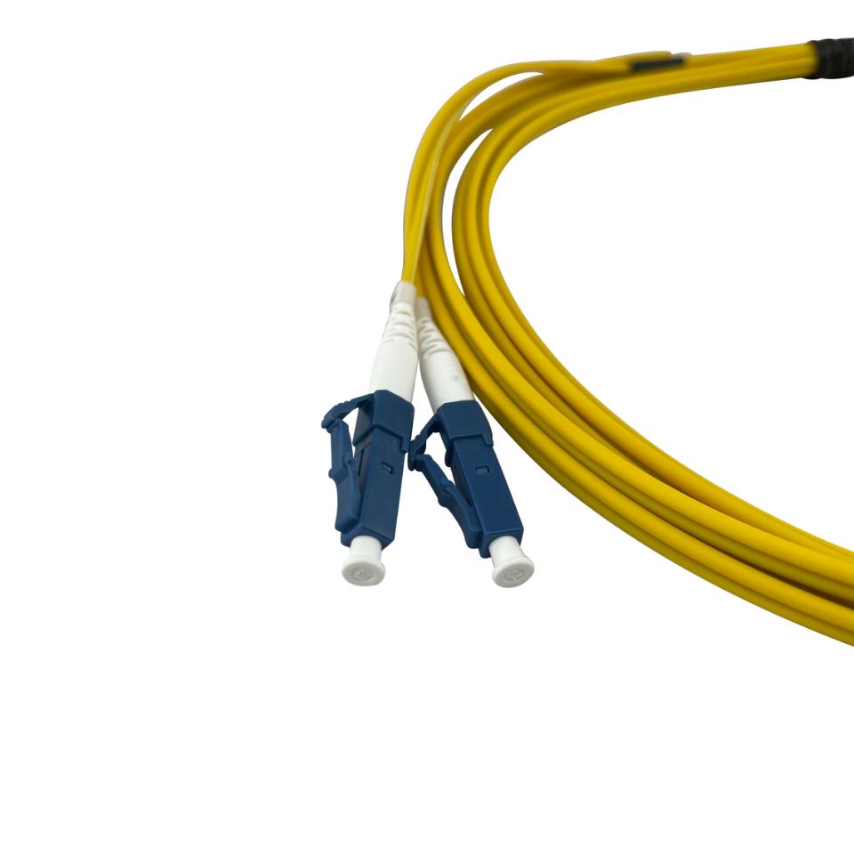AFL Hyperscale Premium LC - SC G.657A1 YELLOW LSZH 2F 2.0mm ZDPX (DC Boot) 10M Simplex connectors,  clear polarity marking