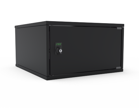 ENOC W3 Vægskab 6 HE Glas front Sort