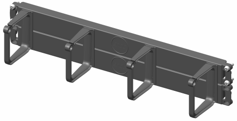 ENOC Kabelguide 19". Plastik. 4 bøjler Sort