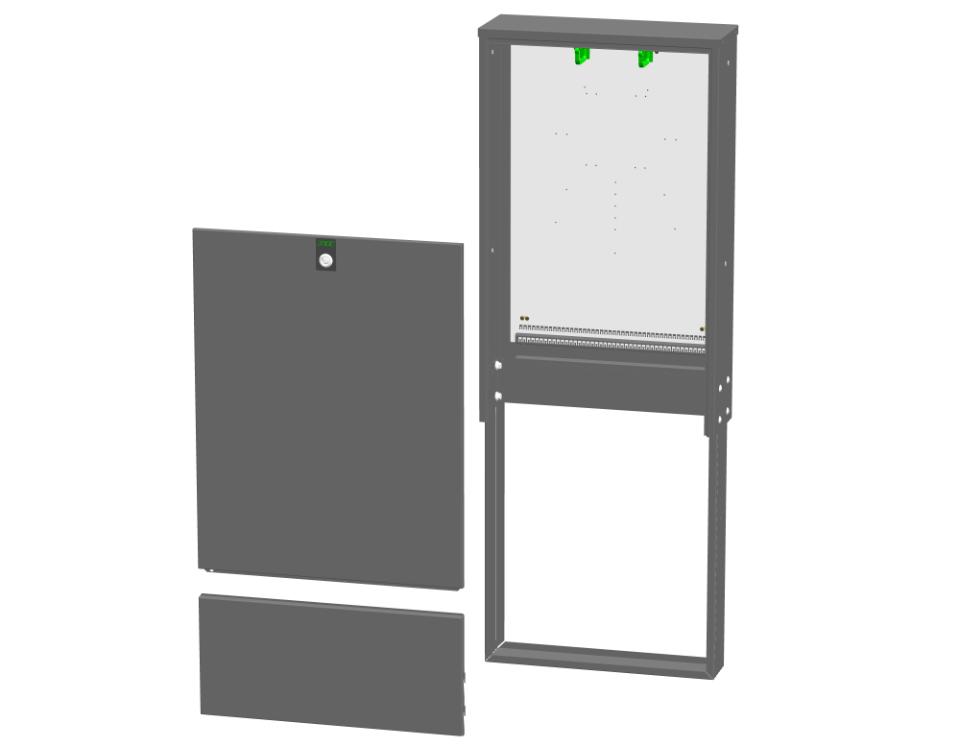 ENOC 05 Fiberskab Komplet Grå RAL 7037