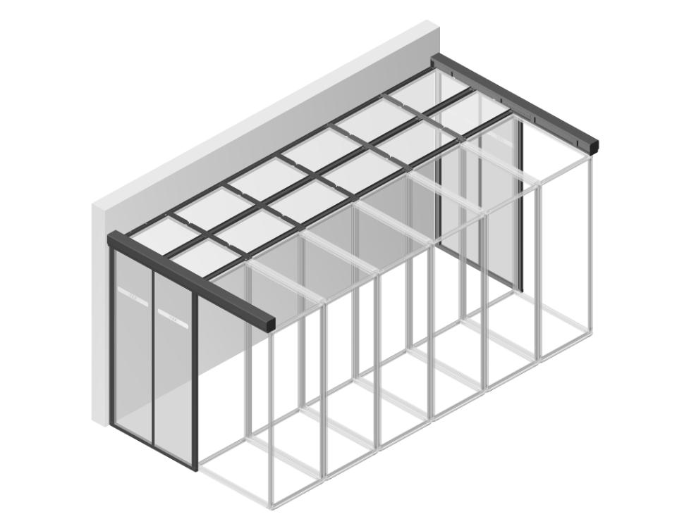 ENOC G3 Tagsektion til Aisle Containment. Radar Sort