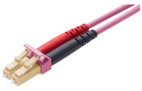 RdM Patchkabel OM4 LC Duplex 1M, magenta Grade B