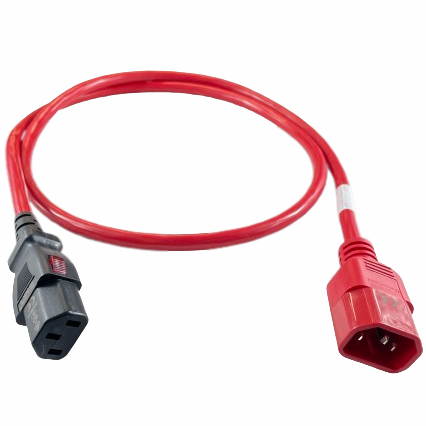 Enlogic 1.20m C13/C14 Wlock Locking Cord RED, 125 pcs. pack