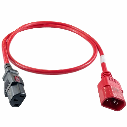 Enlogic 3.0m C13/C14 Wlock Locking Cord RED, 60 pcs. pack