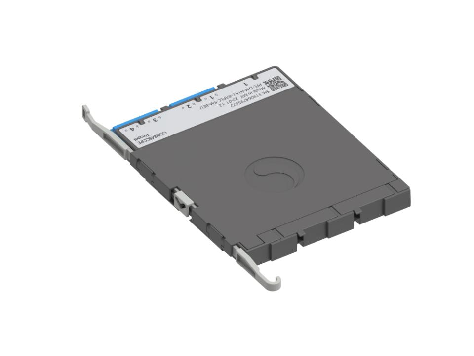 CommScope Propel ULL Singlemode MPO-08 front facing breakout module, 4 duplex LC/UPC to 1X8f MPO/APC pinned, Method B Enhanced