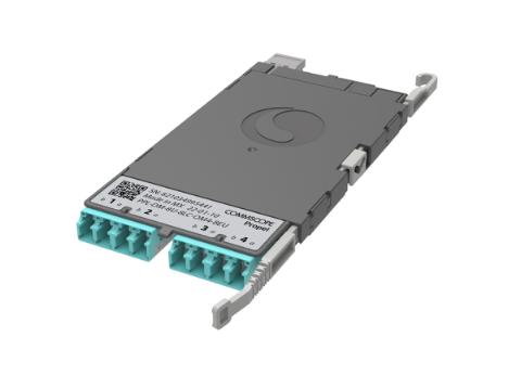 CommScope Propel ULL Multimode OM4 MPO-08 Distribution Module, 4 duplex LC to 1X8f MPO/PC non-pinned, Method B Enhanced