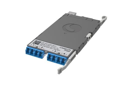 CommScope Propel ULL Singlemode MPO-08 Distribution Module, 4 duplex LC/UPC to 1X8f MPO/APC non-pinned, Method B Enhanced