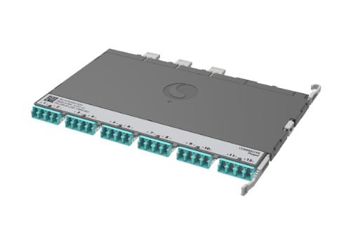 CommScope Propel ULL Multimode OM4 MPO-08 Distribution Module, 12 duplex LC to 3X8f MPO/PC non-pinned, Method B Enhanced