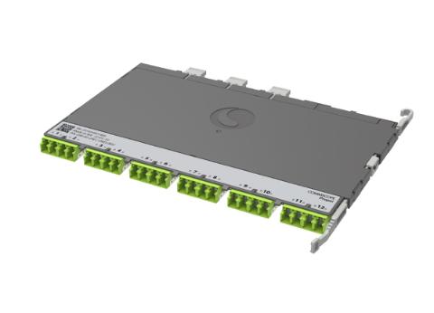 CommScope Propel ULL Multimode OM5 MPO-08 Distribution Module, 12 duplex LC to 3X8f MPO/PC non-pinned, Method B Enhanced