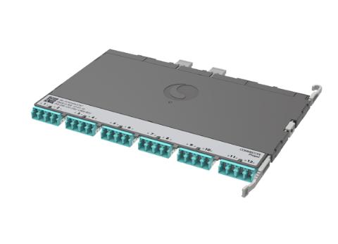CommScope Propel ULL Multimode OM4 MPO-12 Distribution Module, 12 duplex LC to 2X12f MPO/PC non-pinned, Method B Enhanced