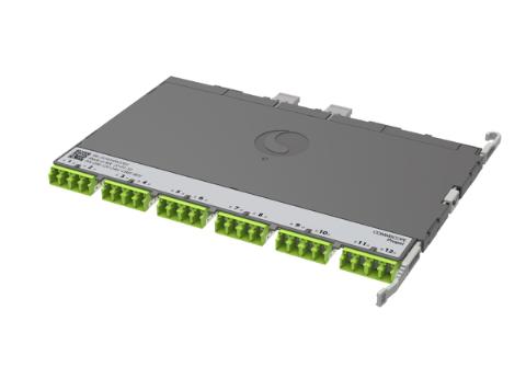 CommScope Propel ULL Multimode OM5 MPO-12 Distribution Module, 12 duplex LC to 2X12f MPO/PC non-pinned, Method B Enhanced