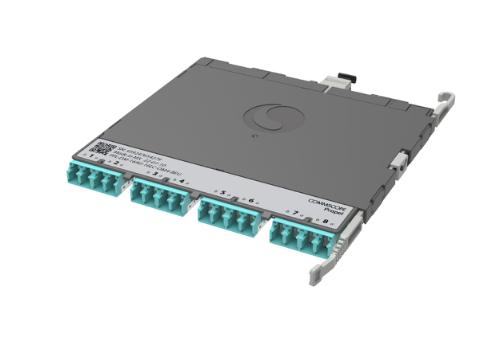 CommScope Propel ULL Multimode OM4 MPO-16 Distribution Module, 8 duplex LC to 1X16f MPO/APC non-pinned, Method B Enhanced