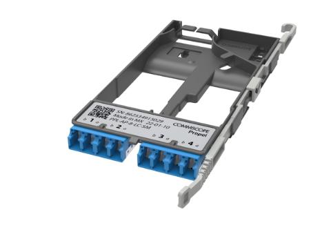 CommScope Propel pass-through adapter pack, singlemode, 4 duplex LC/UPC ports