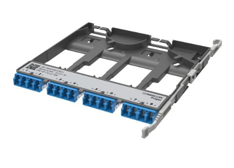 CommScope Propel pass-through adapter pack, singlemode, 8 duplex LC/UPC ports