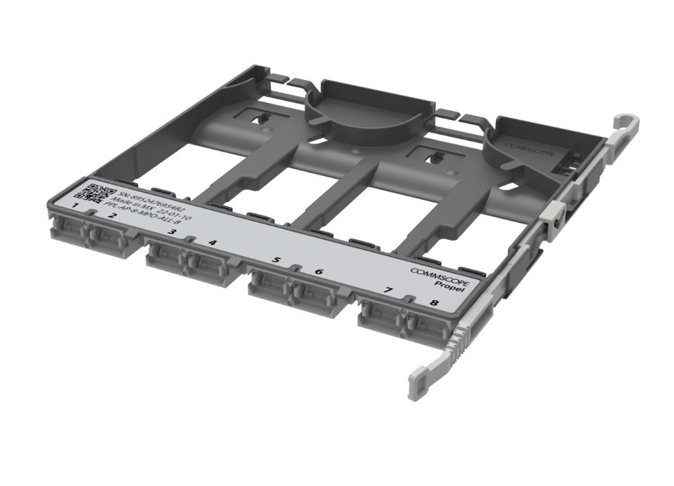 Commscope 4 Port Propel Cassette CommScope Propel pass-through adapter pack, 8 MPO8-12-24 ports, Type B ...