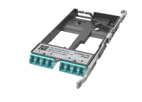 CommScope Propel pass-through adapter pack, multimode OM4, 4 duplex LC ports