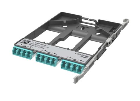 CommScope Propel pass-through adapter pack, multimode OM4, 6 duplex LC ports