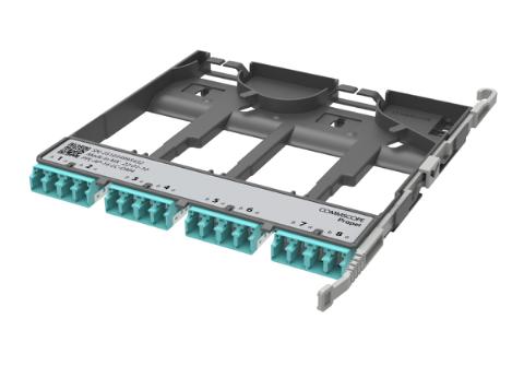 CommScope Propel pass-through adapter pack, multimode OM4, 8 duplex LC ports