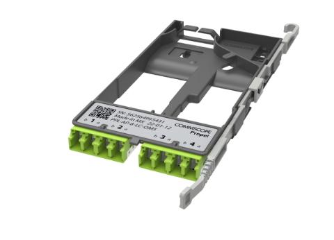 CommScope Propel pass-through adapter pack, multimode OM5, 4 duplex LC ports