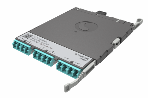 CommScope Propel ULL Multimode OM4 MPO-12 Distribution Module, 6 duplex LC to 1X12f MPO/PC pinned, Method A Straight