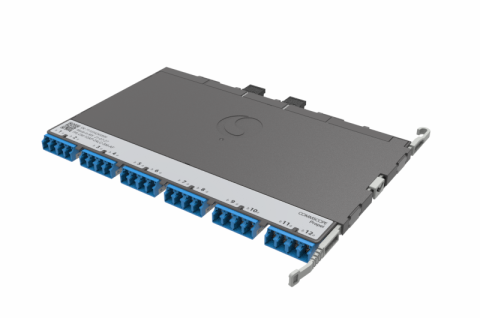 CommScope Propel ULL Singlemode MPO-12 Distribution Module, 12 duplex LC to 2X12f MPO/APC pinned, Method A Pairs Flipped