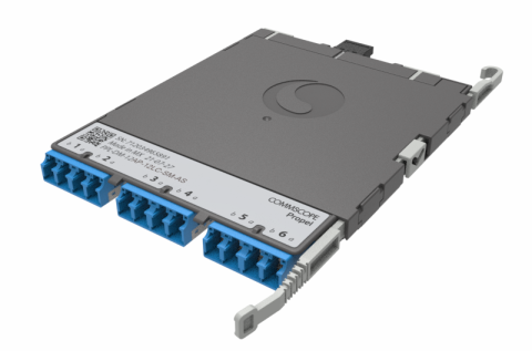 CommScope Propel ULL Singlemode MPO-12 Distribution Module, 6 duplex LC to 1X12f MPO/APC pinned, Method A Straight