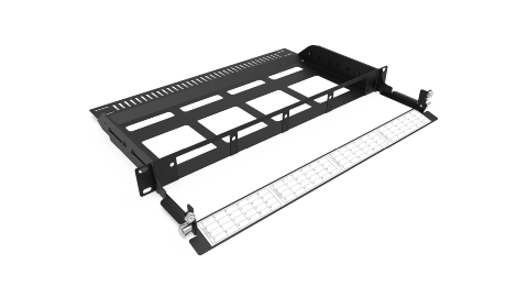 ECS 1U 19" Modular fixed frame 4 slot HD with front & rear MGMT unloaded