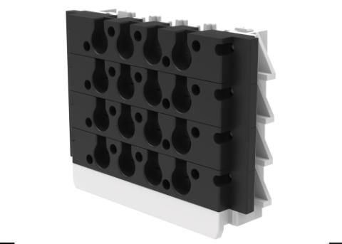 CommScope IFEB Fibre Optic Wrap around Distribution kabelforseglingskit til pigtails og kabler op til ø7 mm, 4 lag, 16 porte