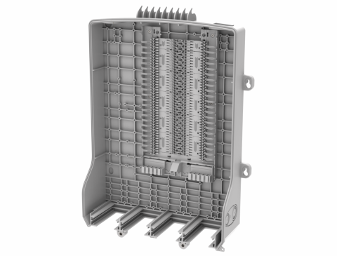 CommScope IFEB-50 Splidseboks with 44 SLE kort, Ingen kabelforsegling inkluderet RAL 9010 (UL 94 V0 rated)