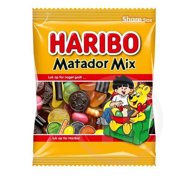 Udover nederdel for meget Haribo Matador Mix - Den optimale blanding af vingummi, lakrids og labre  larver. MAX 1 POSE PER ORDRE! - MATADORMIX