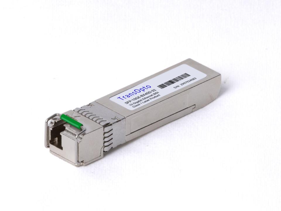 TransOpto SFP+ BIDI, 10 GE, DDM, SM, 40km Tx/Rx=1330/1270nm, 14dB, LC, Cisco