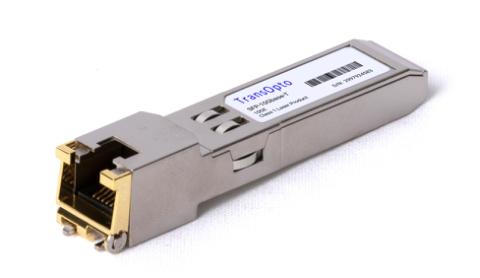 TransOpto SFP+, 10Gbase-T Copper Interface, I-temp RJ45, up to 30m on Cat6A/7, Juniper